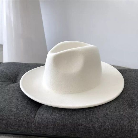 Accessories - Cream color Wide Brim Fedora Hat